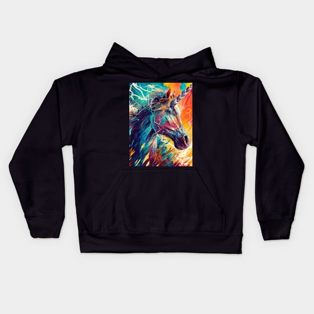 unicorn lover Kids Hoodie by Mailson